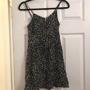 H&am zipper front leopard dress